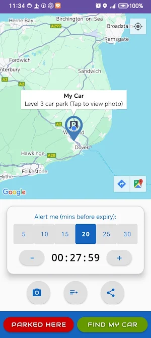 Find My Car GPS Parking Timer Screenshot 1