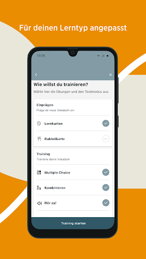 Orange Line Vokabeltraining Screenshot 2