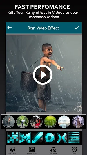 Rain Effect Video Maker : Photo Animation Screenshot 1