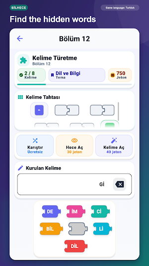 BilHece: Turkish Word Game Screenshot 1
