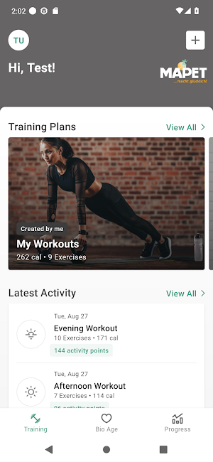 MAPET Training Screenshot 1