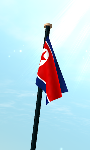 North Korea Flag 3D Wallpaper Screenshot 2