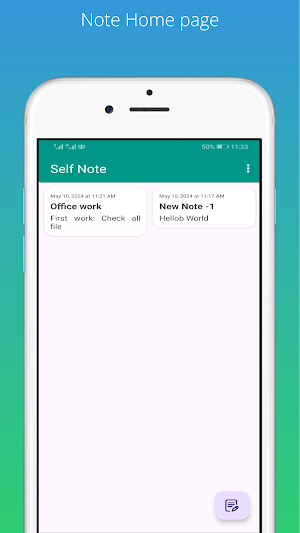 Self Note: Notepad Screenshot 0