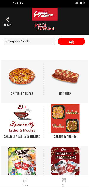 Coffee Junkiez Pizza Junkiez Screenshot 1