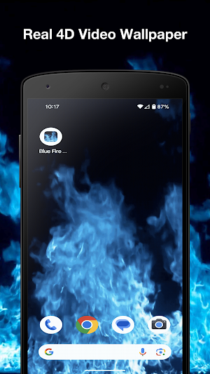 Blue Fire Live Wallpaper Screenshot 2