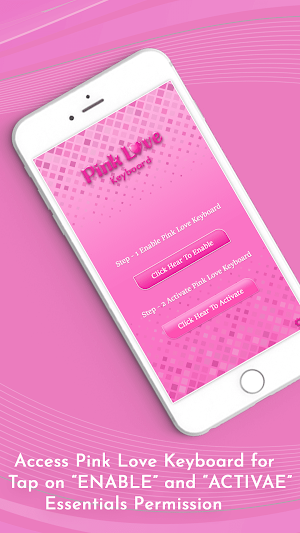 Pink Love Keyboard Screenshot 1