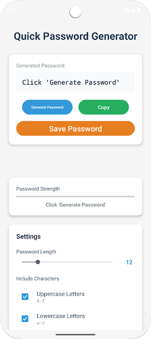 Quick Password Generator Screenshot 0