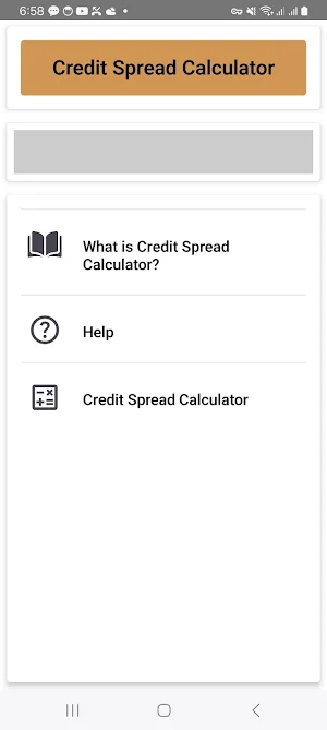 Credit Spread Calculator Screenshot 0