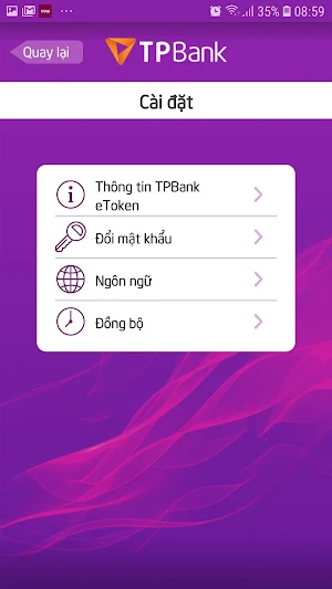 TPBank eToken Screenshot 2