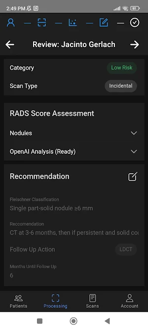 Lung Nodule Tracker Screenshot 3