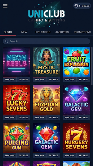 Uniclub Casino Screenshot 3