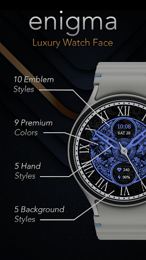 Enigma: Luxury Gold watch face Screenshot 2