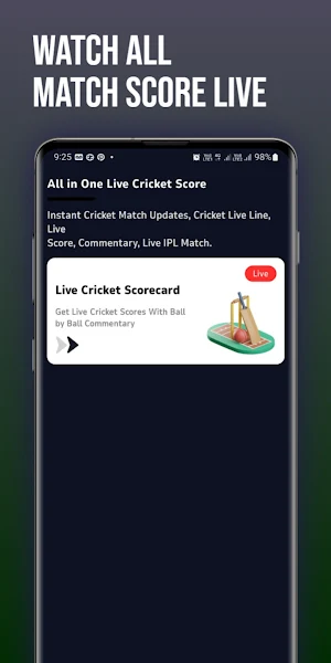 Live Cricket Score Screenshot 0