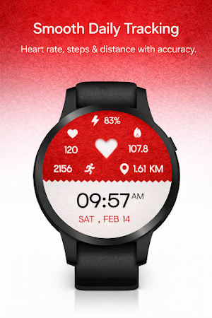 Love Heart Digital WearOSWatch Screenshot 3