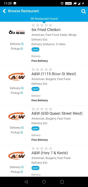 Direct Local Eats Screenshot 1
