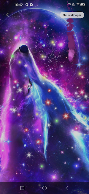 Glitter Wolf Live Wallpapers Screenshot 0