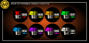 [69D] Big&Bold Color watchface Screenshot 3