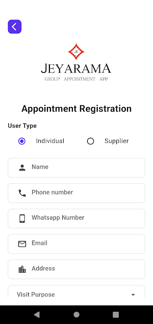 JRG Appointment App Screenshot 1