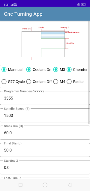 Cnc Turning Programming Application Screenshot 3