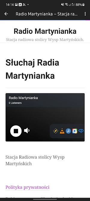 Radio Martynianka Screenshot 1
