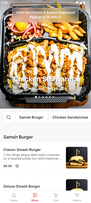 Zalim Hot Chicken & Burgers Screenshot 1
