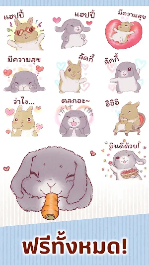 สติกเกอร์ กระต่ายน้อยปอม Screenshot 1