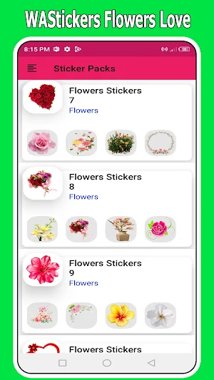 Flowers Stickers For WhatsApp Screenshot 1