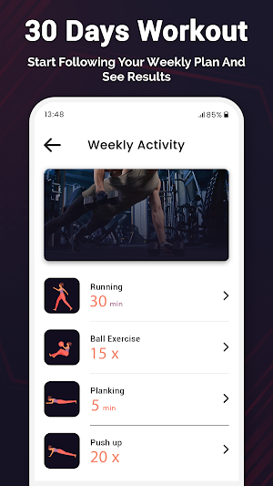 30 Days Workout Screenshot 1