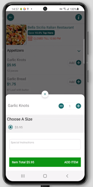 Bella Sicilia Italian Restaura Screenshot 3