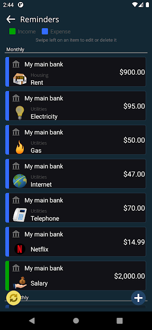 My Accounts and Expenses Screenshot 3