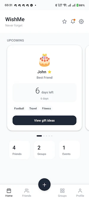 WishMe: AI Gift Ideas & Alerts Screenshot 0