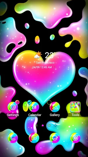 Colorful Neon Jelly- Wallpaper Screenshot 0