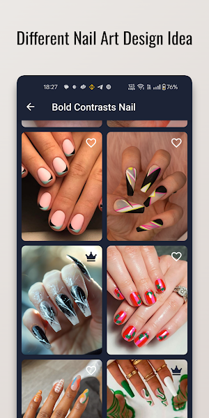 Bold Contrasts Nail Art Design Screenshot 0
