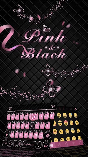 Pink Black Keyboard Theme Screenshot 0