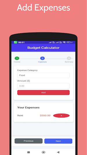 Budget Calculator Screenshot 2