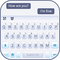 Simple Blue Business Keyboard Background