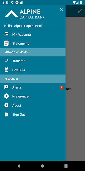 Alpine Capital Bank Mobile Screenshot 2