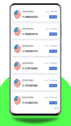 Virtual Number-Received Sms Screenshot 0