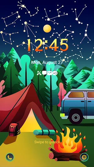 Starlight Camping - Wallpaper Screenshot 1