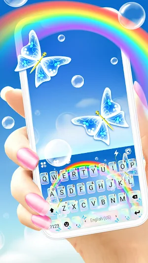Rainbow Butterflies Keyboard B Screenshot 0