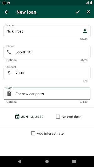 Loan Manager Screenshot 1