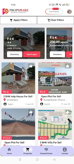 Propshare -Buy,Rent,Sell Flats Screenshot 1