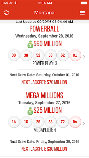 Lottery Results - Montana Screenshot 0