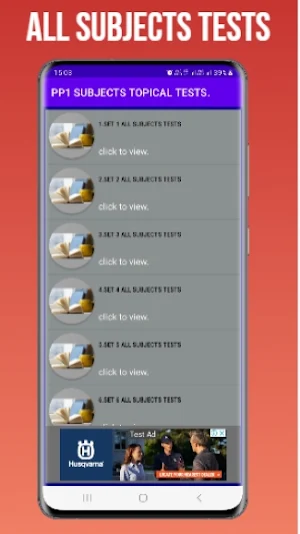 PP1 Subjects Topical Tests Screenshot 0