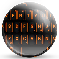 Keyboard Theme Neon Orange
