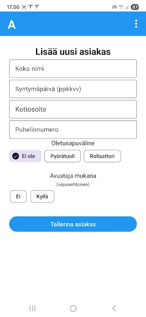 Aino-Taksi Screenshot 2