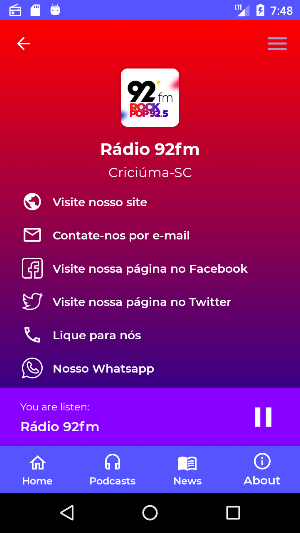 Rádio 92fm de Criciúma Screenshot 1