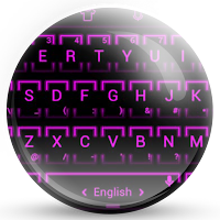 Keyboard Theme Neon 2 Purple