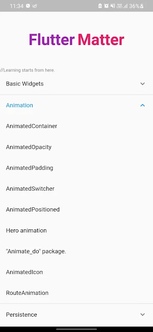 Flutter Matter (Solutions) Screenshot 0