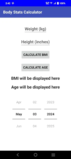 Body Stats Calculator Screenshot 1